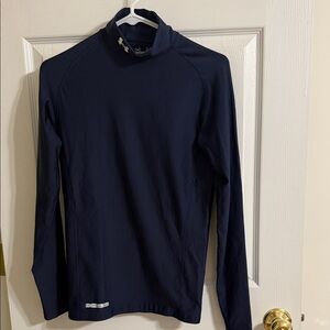 Under Armour Dark Blue mock Compression Top